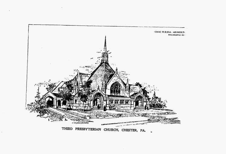 Isaac Purcell, Old Third Presbyterian Church, Chester, PA, Akron plan